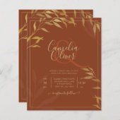 バジェットオールインワンテラコッタ素朴金ゴールド結婚ズ (正面/裏面)