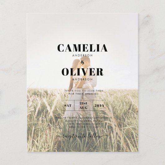 バジェットオールインワンテラコッタ素朴金ゴールド結婚ズ チラシ (正面)