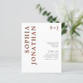 バジェットオールインワンテラコッタ結婚式招待状 (スタンド正面)