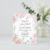 バジェットオールインワンピンクローゼス結婚式招待状 (スタンド正面)