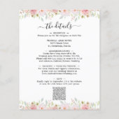 バジェットオールインワンピンクローゼス結婚式招待状 (裏面)