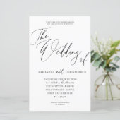 バジェットオールインワンブラック&ホワイト結婚式招待状 (スタンド正面)