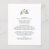 バジェットオールインワンホワイトローズ結婚式招待状 (裏面)