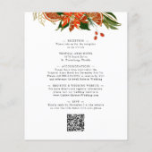 バジェットオールインワンポインセチア冬の結婚式招待状 (裏面)