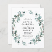 バジェットオールインワンユーカリ結婚式招待状 (正面/裏面)