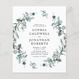 バジェットオールインワンユーカリ結婚式招待状