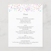 バジェットオールインワンレインボー結婚式招待状 (裏面)