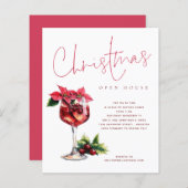 バジェットカクテルクリスマスオープンハウス招待状 (正面/裏面)