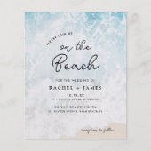 バジェットカジュアルオンビーチ結婚式招待状 チラシ (正面)