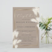 バジェットカスタムアビー1エレガントアイボリーパンパスグラス (スタンド正面)