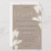 バジェットカスタムアビー1エレガントアイボリーパンパスグラス (正面)