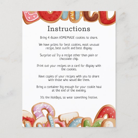 バジェットカスタムフォトホリデークッキー取引所 (裏面)