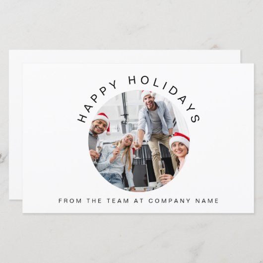 バジェットカスタムフォト会社ロゴクリスマスカード (正面/裏面)