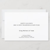 バジェットカスタムフォト会社ロゴクリスマスカード (裏面)