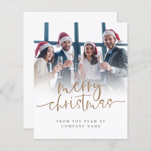 バジェットカスタムフォト会社ロゴメリークリスマス (正面/裏面)