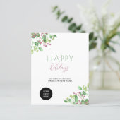 バジェットカスタムロゴのビジネス企業のホリデーカード (スタンド正面)