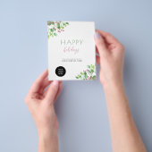 バジェットカスタムロゴのビジネス企業のホリデーカード チラシ (手)