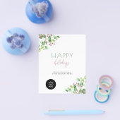 バジェットカスタムロゴのビジネス企業のホリデーカード チラシ (シングル)