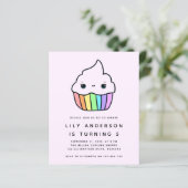 バジェットカップケーキキッズの誕生日パーティーの招待状 (スタンド正面)