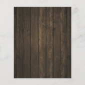 バジェットカップルのシャワーウッド素朴招待状 チラシ (裏面)