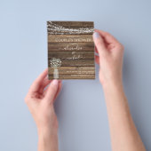 バジェットカップルのシャワー素朴招待状 チラシ (手)