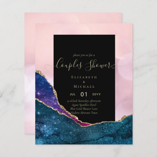 バジェットカップルブライダルシャワー- AGATE金ゴールド (正面/裏面)