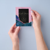 バジェットカップルブライダルシャワー- AGATE金ゴールド チラシ (手)