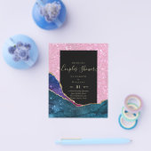 バジェットカップルブライダルシャワー- AGATE金ゴールド チラシ (シングル)