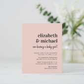 バジェットカップルベビーガールシャワー招待状 (スタンド正面)