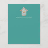 バジェットカップル赤ちゃんシャワーかわいいフクロウWoodland Inv. (裏面)