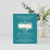 バジェットカトリック結婚式招待状グリーンリークロス (スタンド正面)