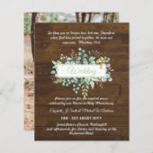 バジェットカトリック結婚式招待状グリーンリークロス (正面/裏面)