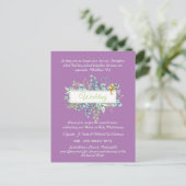 バジェットカトリック結婚式招待状グリーンリークロス ポストカード (スタンド正面)