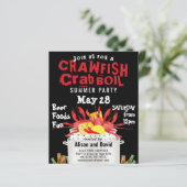 バジェットカニのザリガニ夏のパーティの招待状 (スタンド正面)