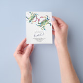 バジェットカニボイルサマーパーティの招待状 チラシ (手)