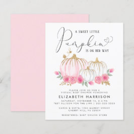 バジェットカボチャフローラベビーガールバーチャルシャワー