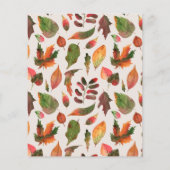 バジェットカボチャ秋のベビーシャワー招待 (裏面)