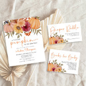 バジェットカボチャ秋の花カボチャ赤ちゃんシャワー チラシ