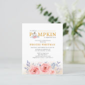 バジェットカボチャ赤ちゃんシャワー水色ピンクローズ (スタンド正面)