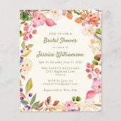 バジェットカラフルウォーターカラーフローラブライダルシャワー (正面)