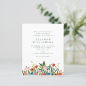 バジェットカラフルガーデンフローラベビーシャワー招待状 (スタンド正面)