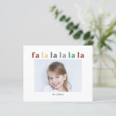 バジェットカラフルファラフォトホリデーカード (スタンド正面)