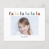 バジェットカラフルファラフォトホリデーカード (正面)