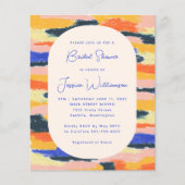 バジェットカラフルフォトブルーよくはしゃぐシャワー招待状 (正面)