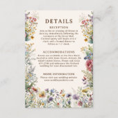 バジェットカラフルワイルドフラワーフローラ水彩 エンクロージャーカード (正面)