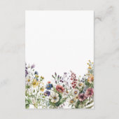 バジェットカラフルワイルドフラワーフローラ水彩 エンクロージャーカード (裏面)