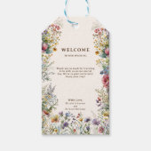 バジェットカラフルワイルドフラワーフローラ水彩 ギフトタグ (正面)