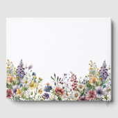 バジェットカラフルワイルドフラワーフローラ水彩 ゲストブック (裏面)