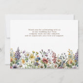 バジェットカラフルワイルドフラワーフローラ水彩 サンキューカード (裏面)