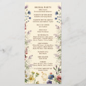 バジェットカラフルワイルドフラワーフローラ水彩 プログラム (裏面)